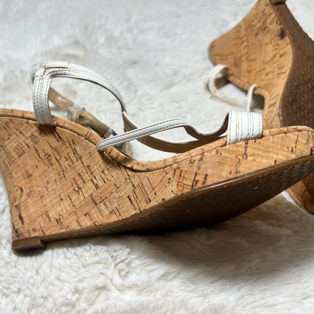 Michael Kors White Wedge Sandals - Picture 3 of 7